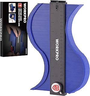 WORKPRO Jauge de Contour Connectable 25 cm, Duplicateur de Profil avec Verrouillage, Copie Précise des Formes Irrégulières, Outil de Traçage pour Menuiserie, Parquet, Moquette et Carrelage