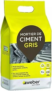 WEBER - Ciment Gris pour réparation et travaux rapides de maçonnerie, mortier, 5kg