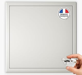 Trappe de Visite 400x400 mm en Acier Blanc Laqué avec Loquets Professionnels | Idéale Pour Mur et Plafond, Combles Isolé, Salle d