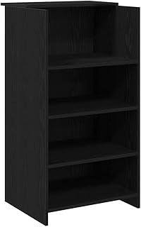 vidaXL Bureau de réception Noir 55x50x103,5 cm Bois d