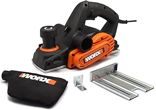 WORX Rabot Electrique 750W WX615, Largeur de Rabotage 82mm, Profondeur de Rabotage Ajustable 0 à 3mm, Prise en Main Confortable, Système d