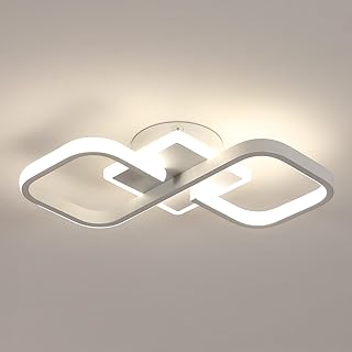 Comely Plafonnier LED Carré Moderne, 36W 4050LM 40.5cm Lampe de Plafond LED, Acrylique Luminaire Plafonnier Intérieur Blanc pour Chambre à Coucher, Salon, Couloir, Lumière Naturelle 4500K