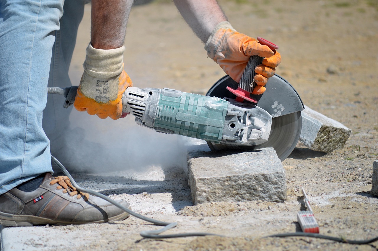 our-stories cutting granite stones, bending, work, granite, stones, separate, tool, construction work, diy, angle grinder, machine, energy, dust, granite stone, handyman, to cut, flexing, flex work, power, work, work, work, work, work