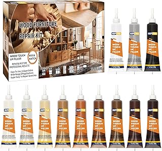 Kit Reparation Bois, 12 Couleurs Kit Réparation Parquet, Kit Reparation Meuble Réparer Rayures, Fissures, Taches, Décoloration, Portes, Armoires, Planchers, Tables, Surfaces de Bois, Réparateur Bois
