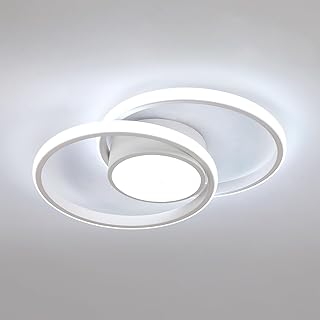 Comely Plafonnier LED, Rond Lampe de plafond 42W 4800LM, Moderne Luminaire Plafonnier pour Couloir Coucher Salle de Bains Cuisine Salon, Blanc Froid 6500K, Longueur 40cm, Blanc